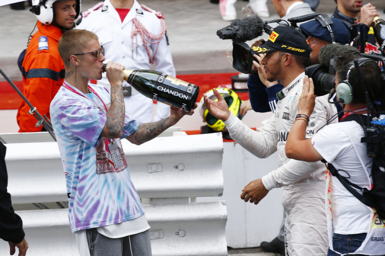 F1 Forma-1 Lewis Hamilton Justin Bieber Mercedes Monacói Nagydíj