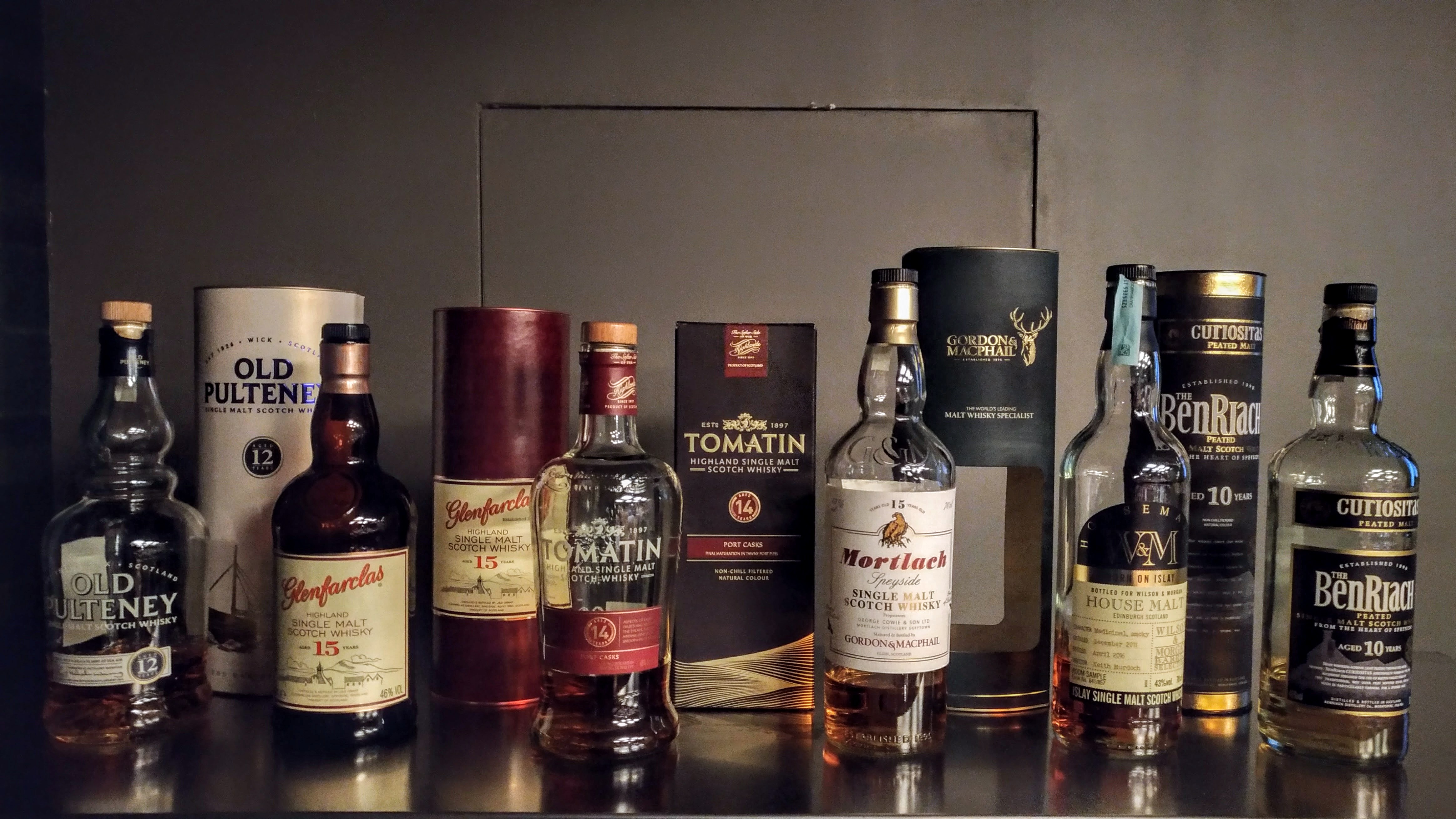 whiskynet kóstoló old pulteney glenfarclas tomatin mortlach gordon and macphail wilson and morgan benriach