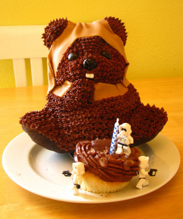 Hétvégi dizájn torta Ewok star Wars SW