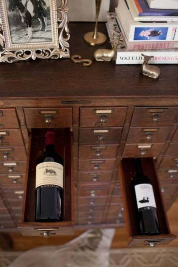 hétvégi dizájn szekrény bor tartó