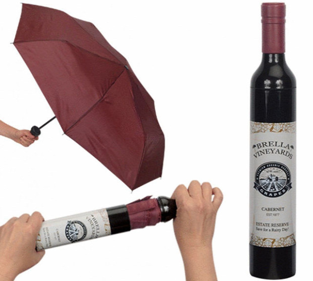 Hétvégi dizájn esernyő borospalack