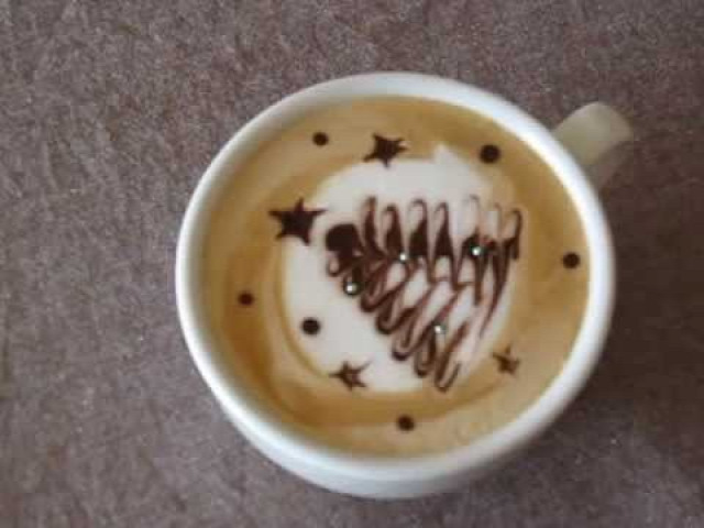 latte art tejhab ünnepi karácsony