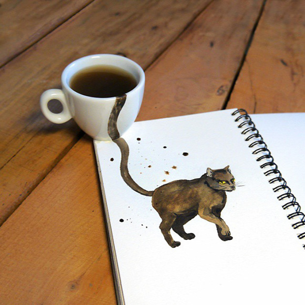 kávé rajz illusztráció
