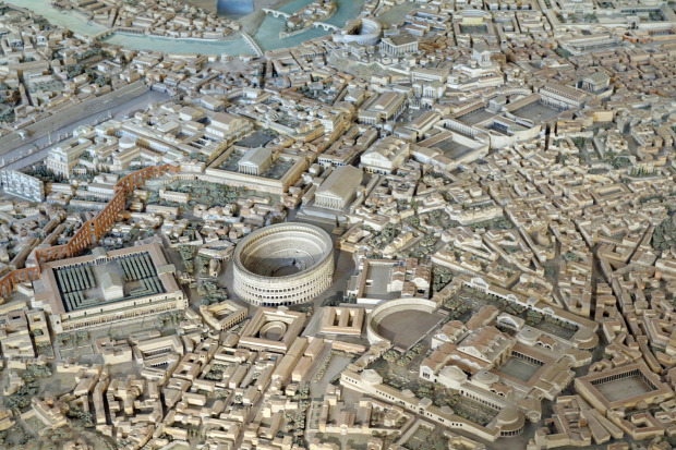 Ókor Róma I. Konstantin császár makett modell térkép A világ érdekes