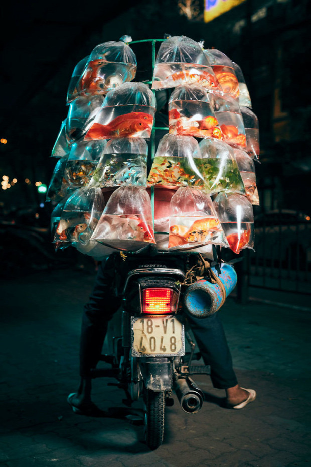 A világ érdekes hanoi motor kismotor robogó moped szállító