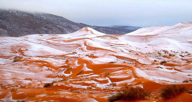 A világ érdekes Algéria Szahara hó