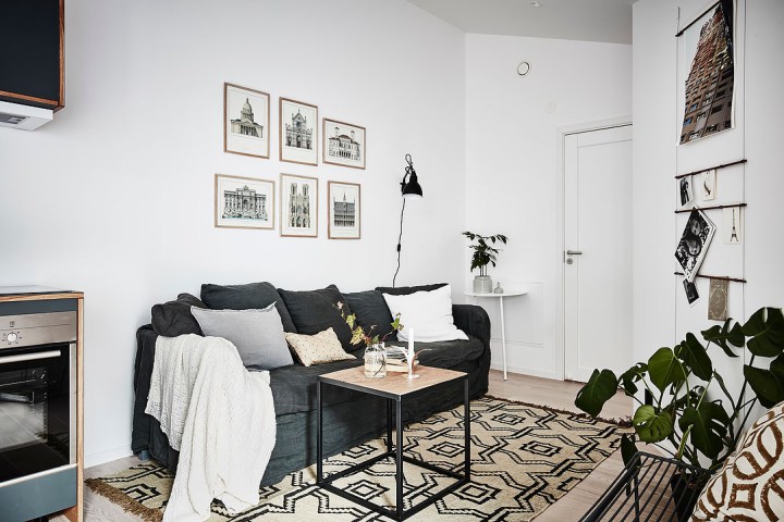 kis lakás skandináv stílus nagyvilág lakberendezés inspiráció penthouse terasz térkihasználás