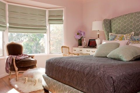 shabby chic romantikus stílus pink pasztell rózsaszín virtuális paletta színes falak hálószoba