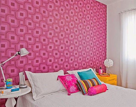 shabby chic romantikus stílus pink pasztell rózsaszín virtuális paletta színes falak hálószoba