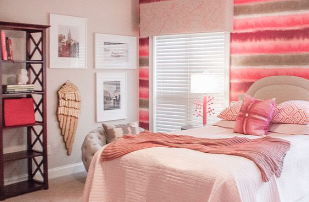 Shabby chic, romantika, pink falak otthonos