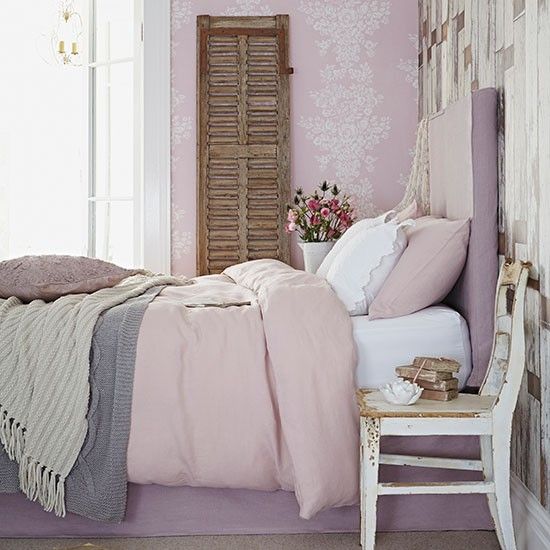 shabby chic romantikus stílus pink pasztell rózsaszín virtuális paletta színes falak hálószoba