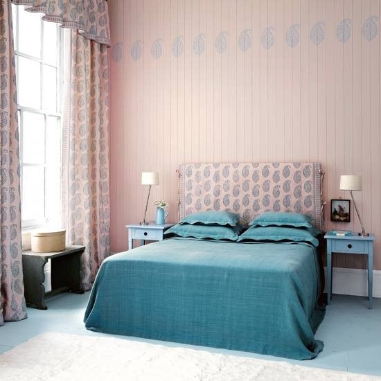 shabby chic romantikus stílus pink pasztell rózsaszín virtuális paletta színes falak hálószoba
