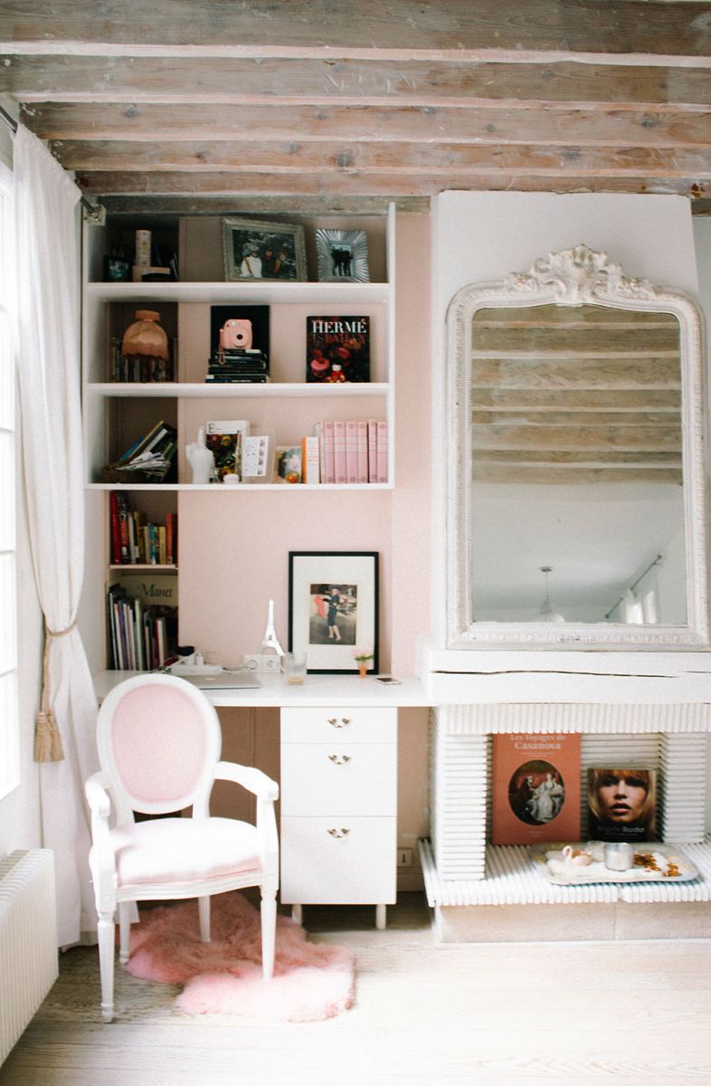 garzon nagyvilág shabby chic csajos kis lakás praktikus kialakítás pasztell színek rózsaszín falak