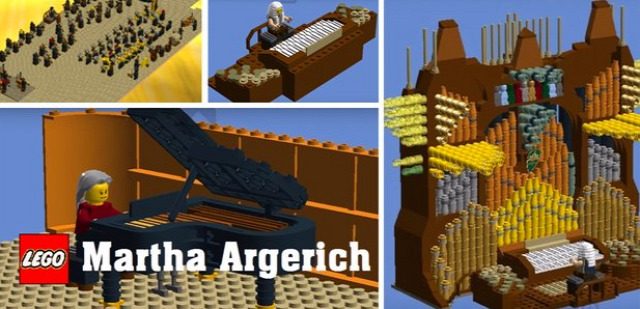 Martha Argerich Itzhak Perlman LEGO WowBrickArt