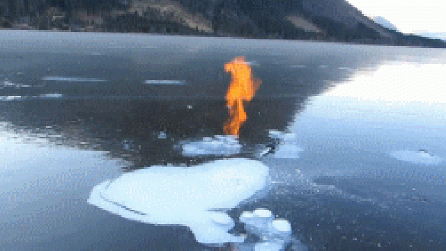 jég lég ég érdekes metán gyújt tűz