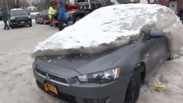 jég autó fagyás fail New York tenger víz hideg
