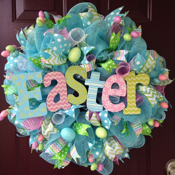 húsvét koszorú ajtódísz tavasz