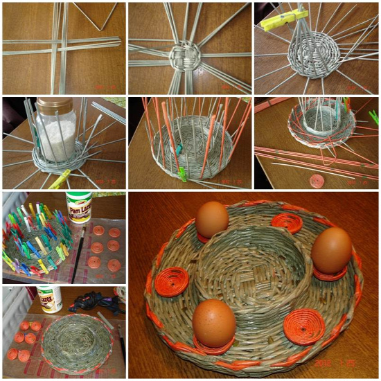 DIY Woven Paper Easter Tray