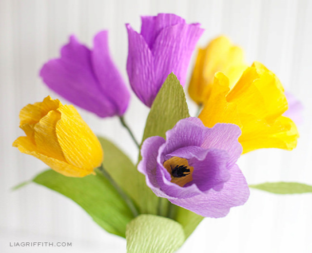 Pretty Crepe Paper Tulips