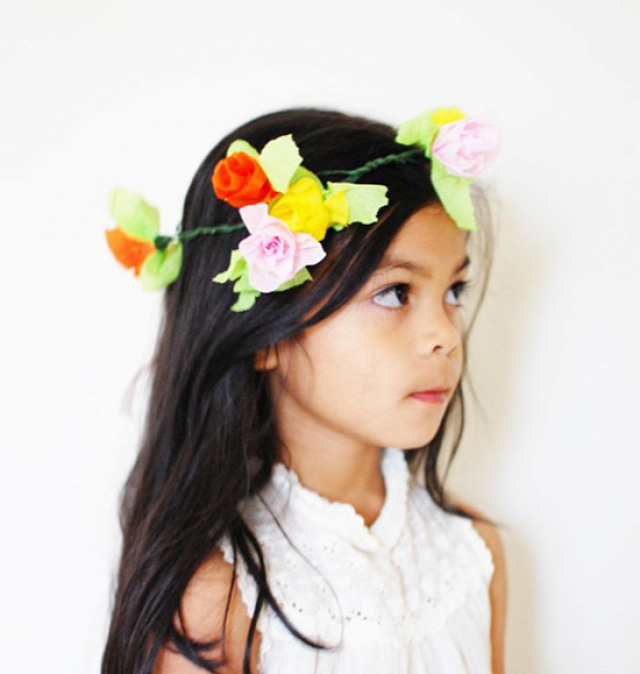 Crepe Paper Floral Crown