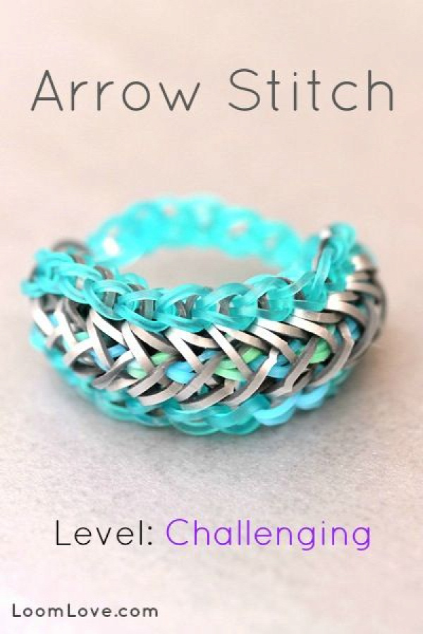 One of my favorite loom band ( rainbow loom ) patterns :p - More for loom bands visit: http://www.overtherainbowloombands.com