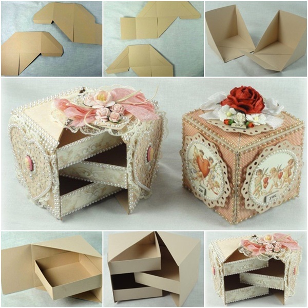 secret jewelry box from cardboard F Beautiful Secret Jewelry Box Made from Cardboard