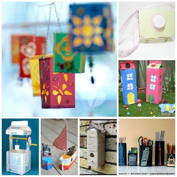 Get those old Milk Cartons or Juice Cartons and GET CRAFTY!! Over 25 great ideas here to inspire you!