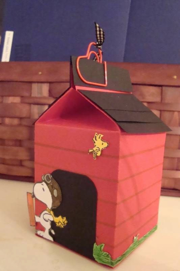 Snoopy's Doghouse Milk Carton by ruby-heartedmom - Cards and Paper Crafts at Splitcoaststampers