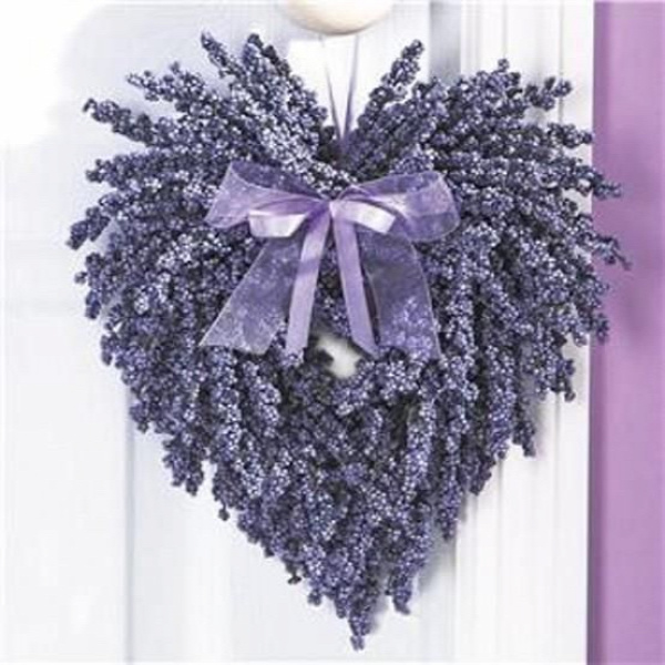 Lavender Heart-shaped wreath for Valetine's - a piece of France in this US celebration!