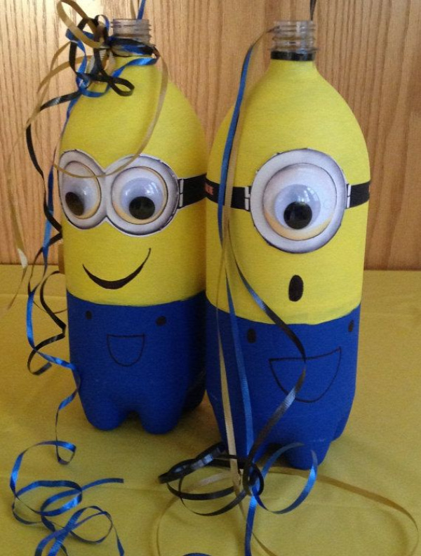 Despicable Me Minions Birthday Party Centerpieces Balloon Weights *** just DIY idea, not tutorial
