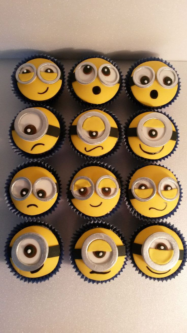 Minion cup cakes. My sister loves these little guys! so doing this for her 4th birthday!!!!!