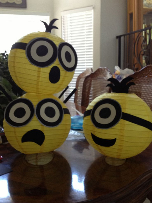 Gather your minions and make this fun, themed party lanterns. Shop yellow paper lanterns in varying sizes at http://www.partylights.com/Lanterns/Yellow.