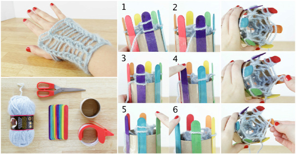 DIY Popsicle Stick Knitting Loom