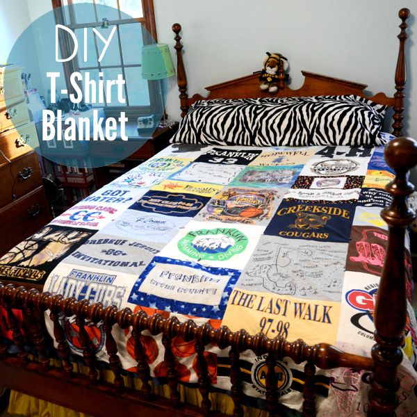 40+ Creative Ideas to Repurpose and Reuse Your Old T-shirts --&gt; DIY T-Shirt Quilt