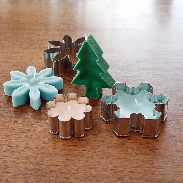Things You Never Thought to Do With Christmas Cookie Cutters-cookie cutter candles