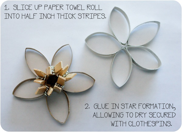 diy paper towel roll stars-7 karácsony papírdísz DIY papírcsillag