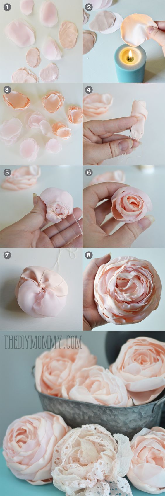 pünkösdi rózsa papírvirág pritt DIY