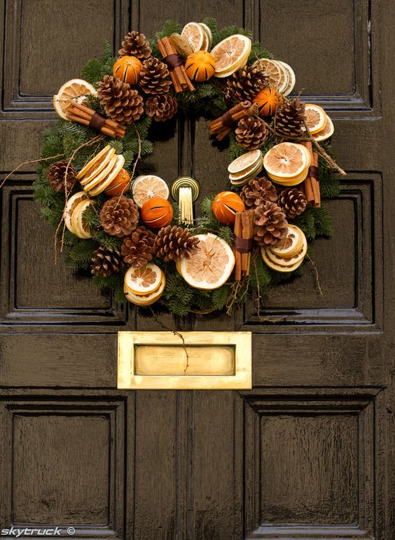 dekoráció karácsony fahéj narancs