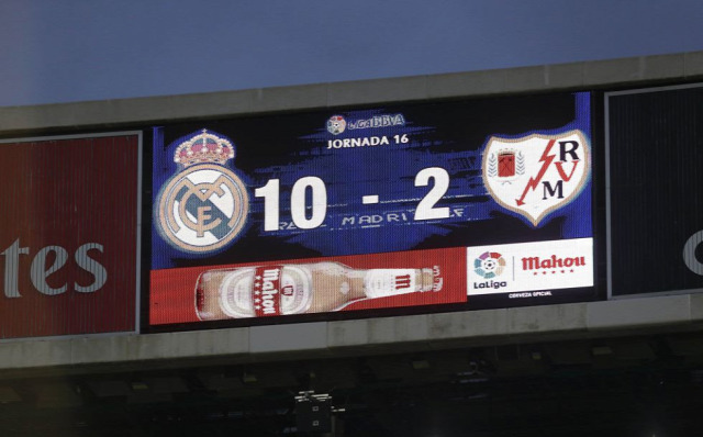 Real Madrid Rayo Vallecano történelmi győzelem sztratoszférikus diadal La Liga