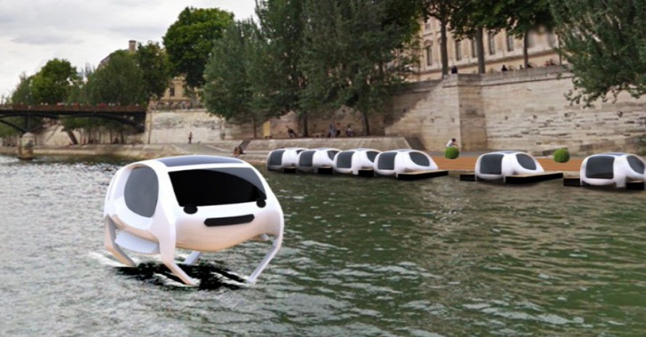 városi közlekedés környezetbarát közlekedés elektromos jármű Párizs SeaBubbles