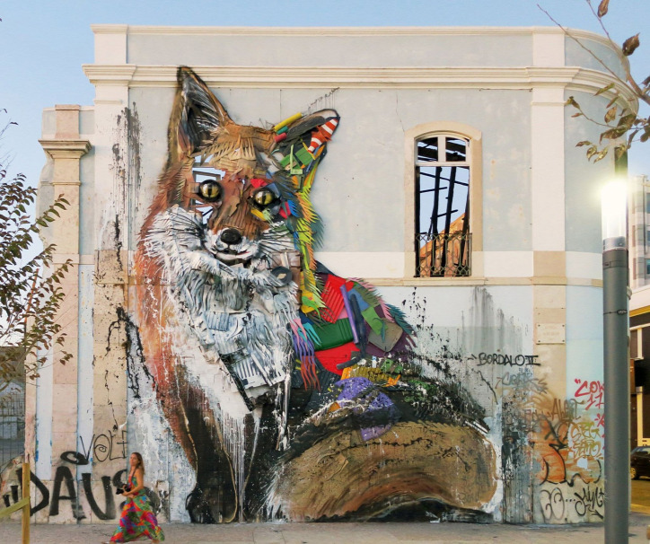 hulladék újrahasznosítás művészet Bordalo II Lisszabon