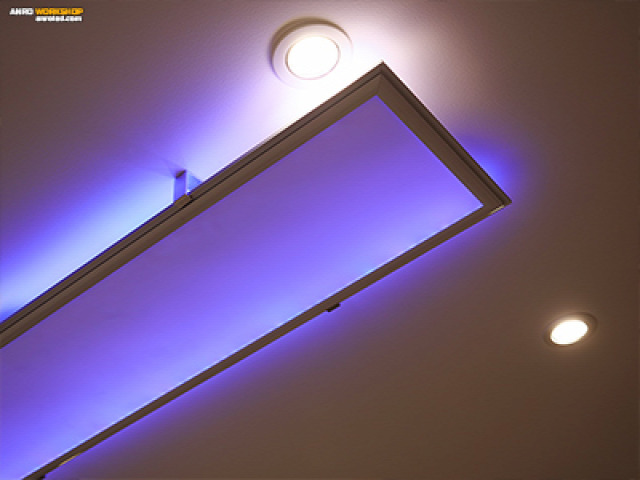 világítás RGB LED szalag LED panel mennyezeti lámpa hangulatvilágítás színváltós LED lámpa youtube videó csináld magad házilag DIY webáruház anro