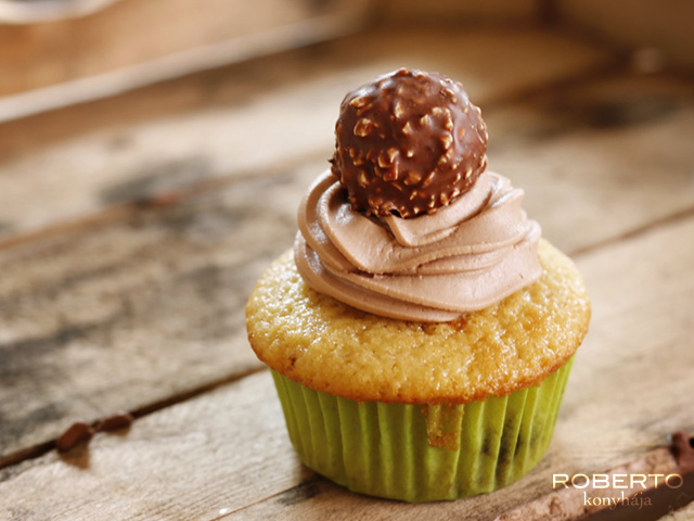 cupcake ferrero mogyorós muffin édesség desszert süti csokoládé sütemény