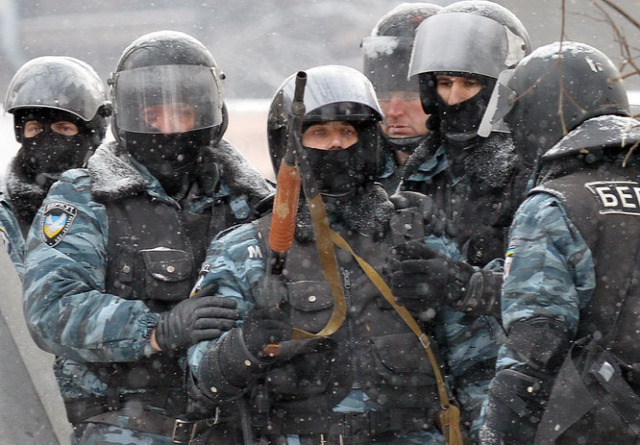 Ukrajna Kijev Janukovics kihallgatás Berkut