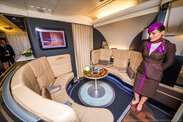 luxus repülőgép first class