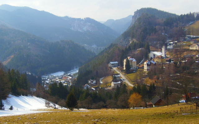 Ausztria Alsó-Ausztria Semmering vonat Semmeringbahn