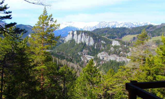 Ausztria Alsó-Ausztria Semmering vonat Semmeringbahn