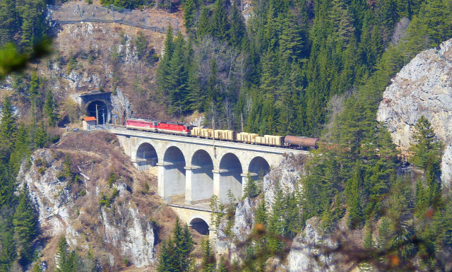 Ausztria Alsó-Ausztria Semmering vonat Semmeringbahn