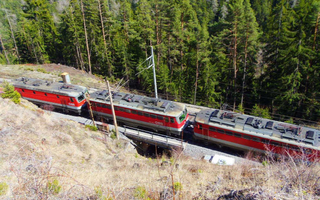 Ausztria Alsó-Ausztria Semmering vonat Semmeringbahn