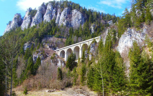 Ausztria Alsó-Ausztria Semmering vonat Semmeringbahn